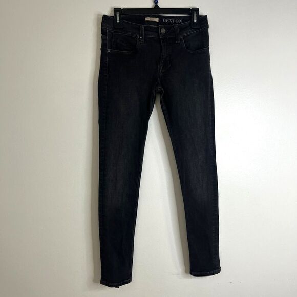 Burberry Brit Women's Mid Rise 29 Black Bexton Skinny Fit with Ankle Zipper Jean - Picture 1 of 9